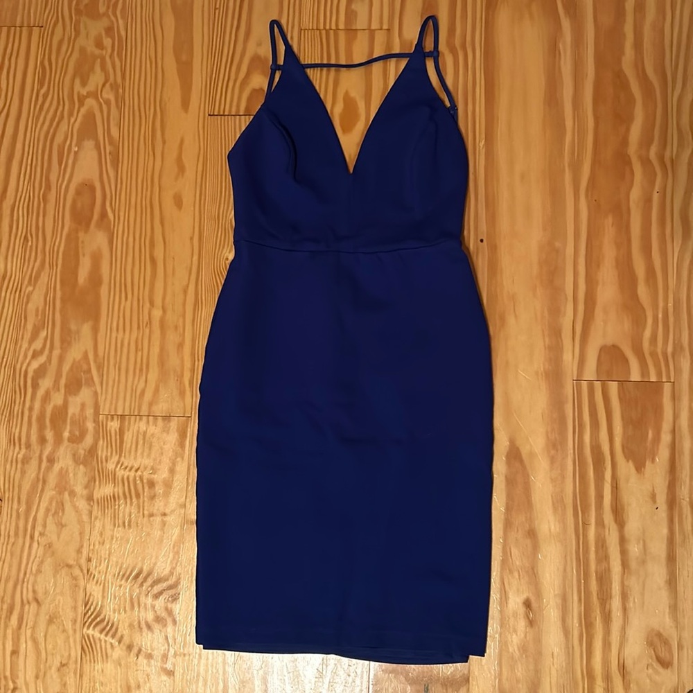 LULUS Royal Blue Fitted Backless Dress